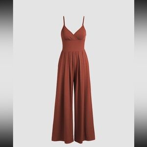 CIDER v-neck cami wide leg jumpsuit romper overalls loungewear 2X